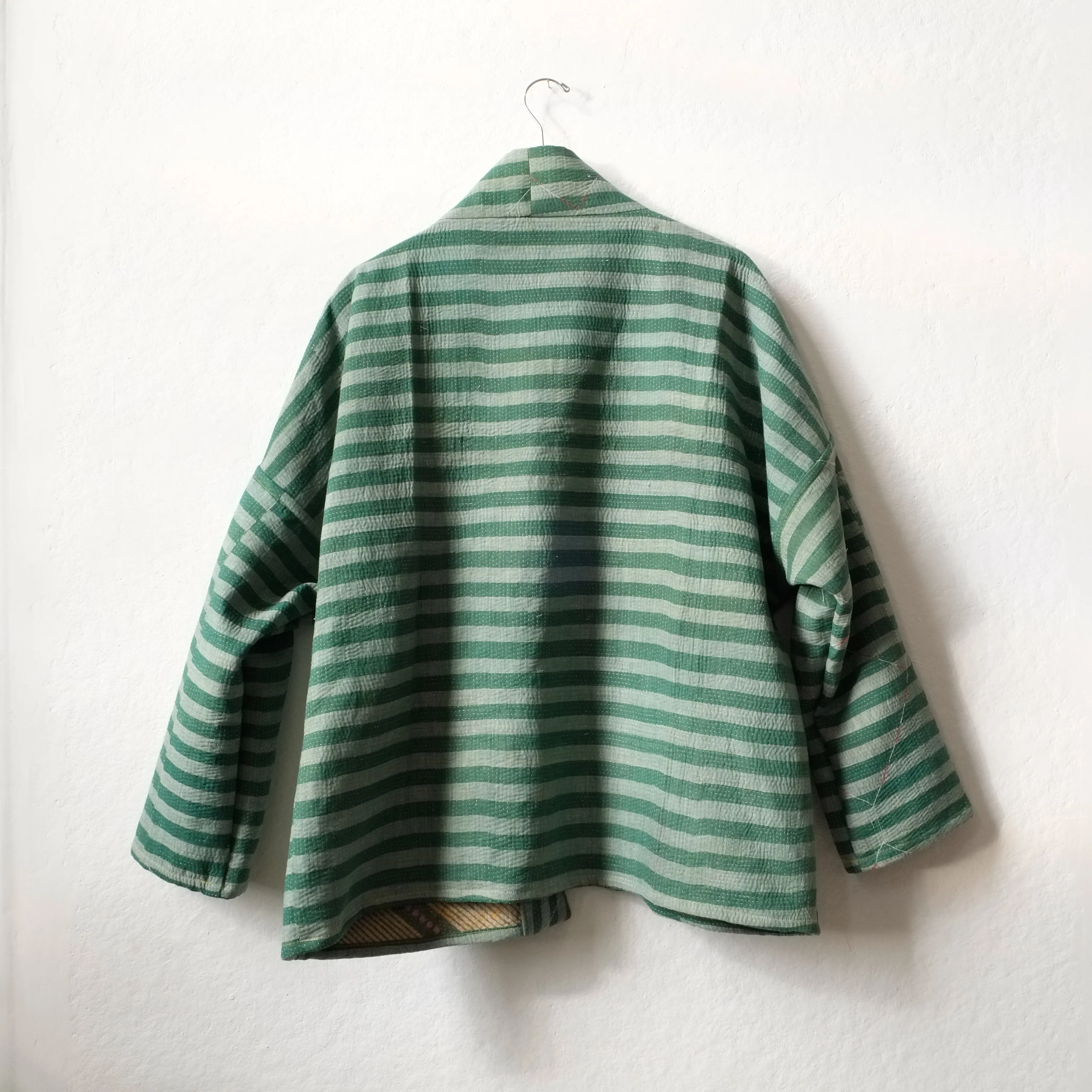 L Green Stripes Anoushka Jacket LM110