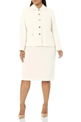 Le Suit Jacket and Skirt Suit (Plus Size)