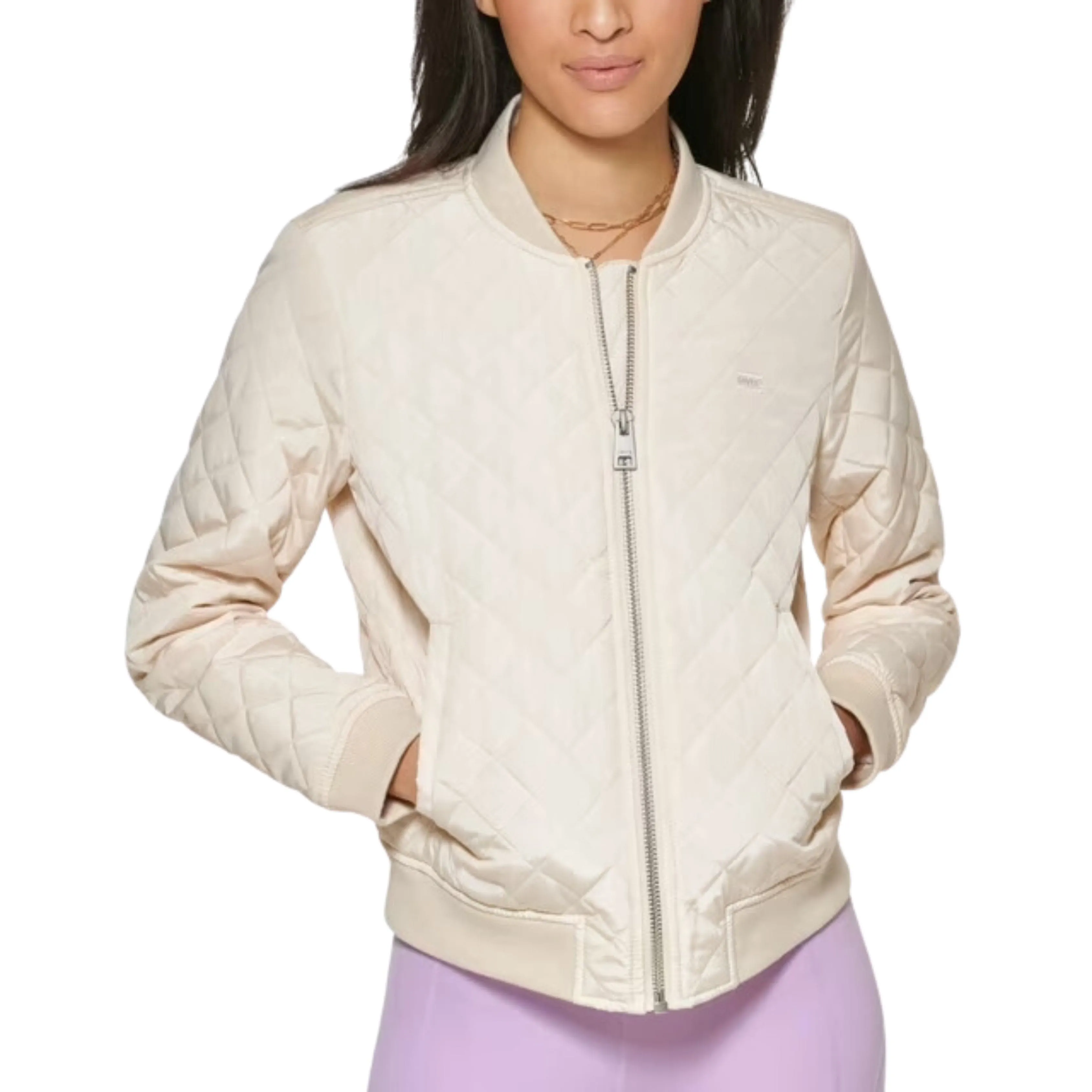 LEVI'S - Diamond Quilted Casual Bomber Jacket