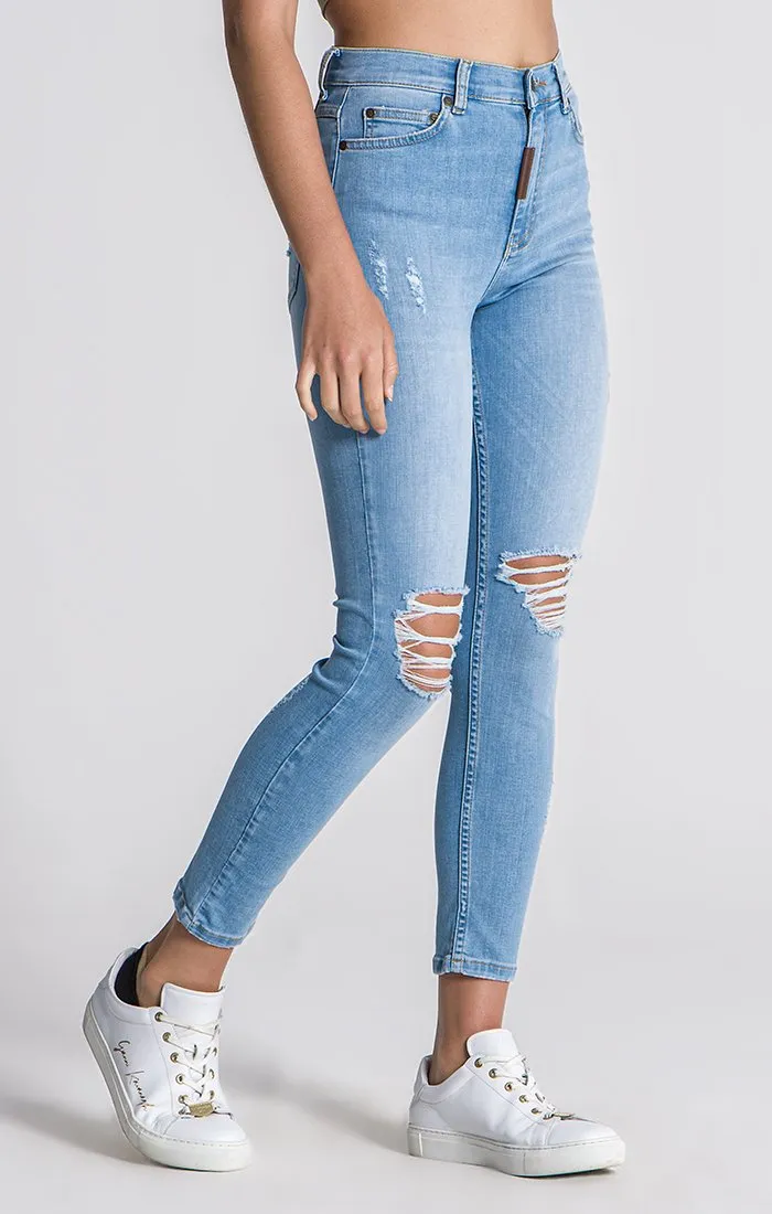 Light Blue Core Ripped Jeans