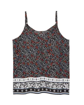 Lila Button Detail Cami | Navy / Red