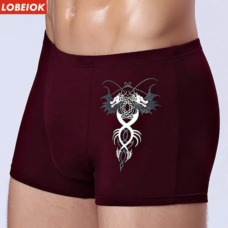 LOBEIOK Mens Boxer Shorts Mid-waist breathable calzoncillos hombre boxer sexy underwear men 4color M L XL XXL 3XL underpants