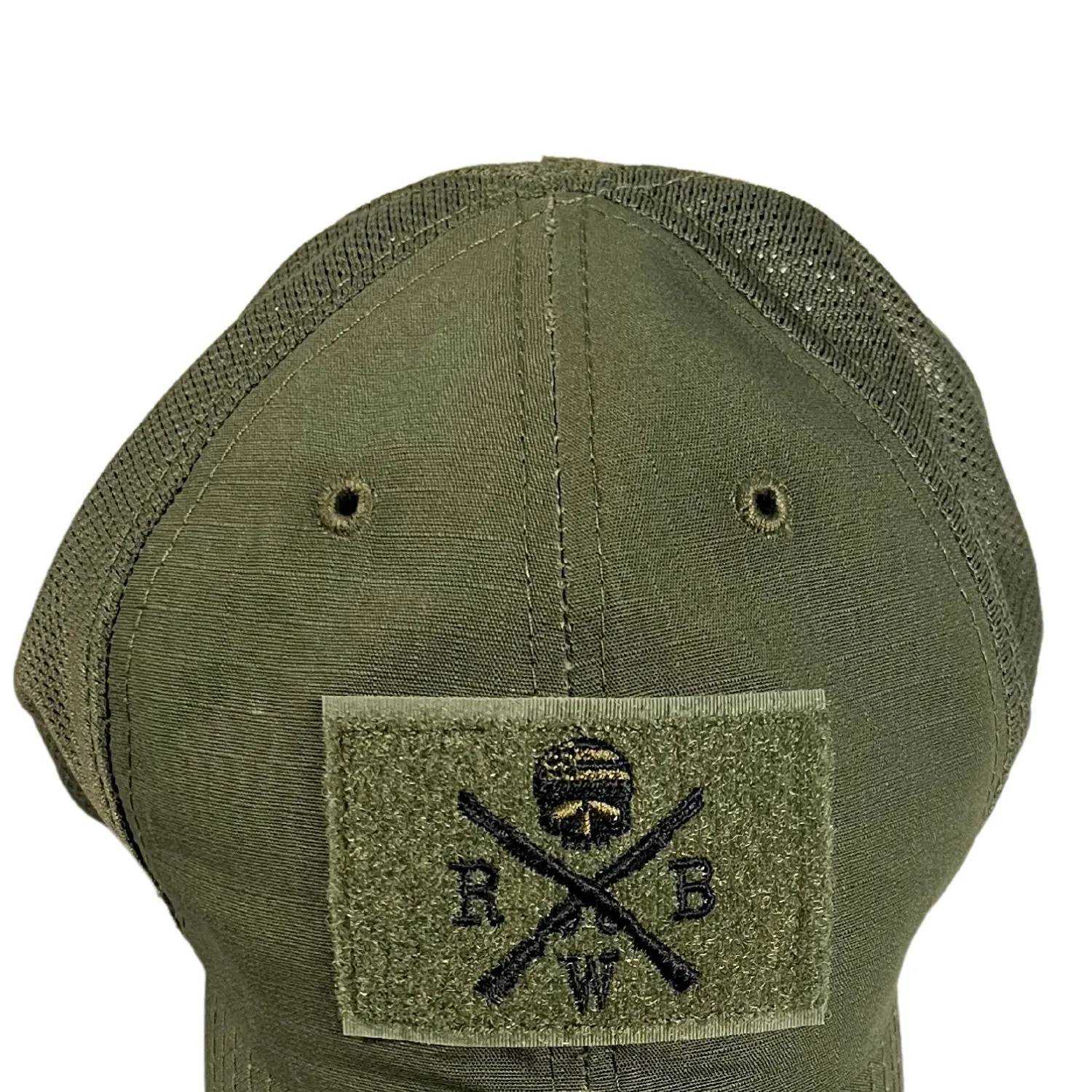 Made in USA Logo Range Hat Velcro Patch Olive