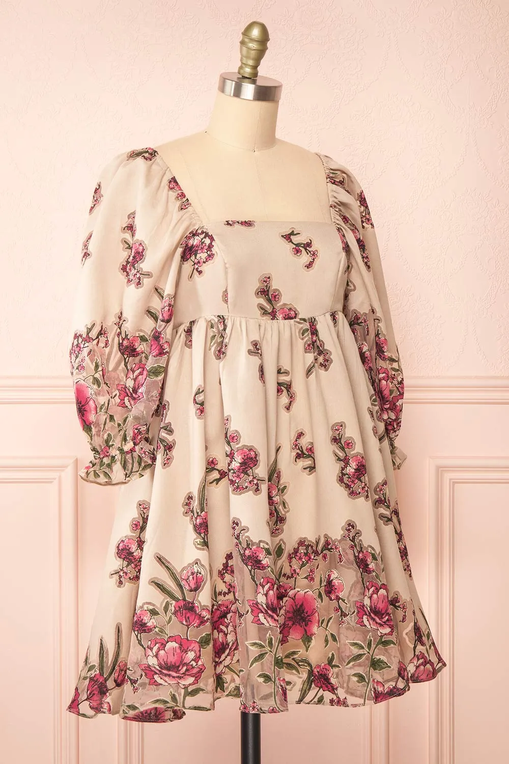 Magnificum | Short Floral Babydoll Dress