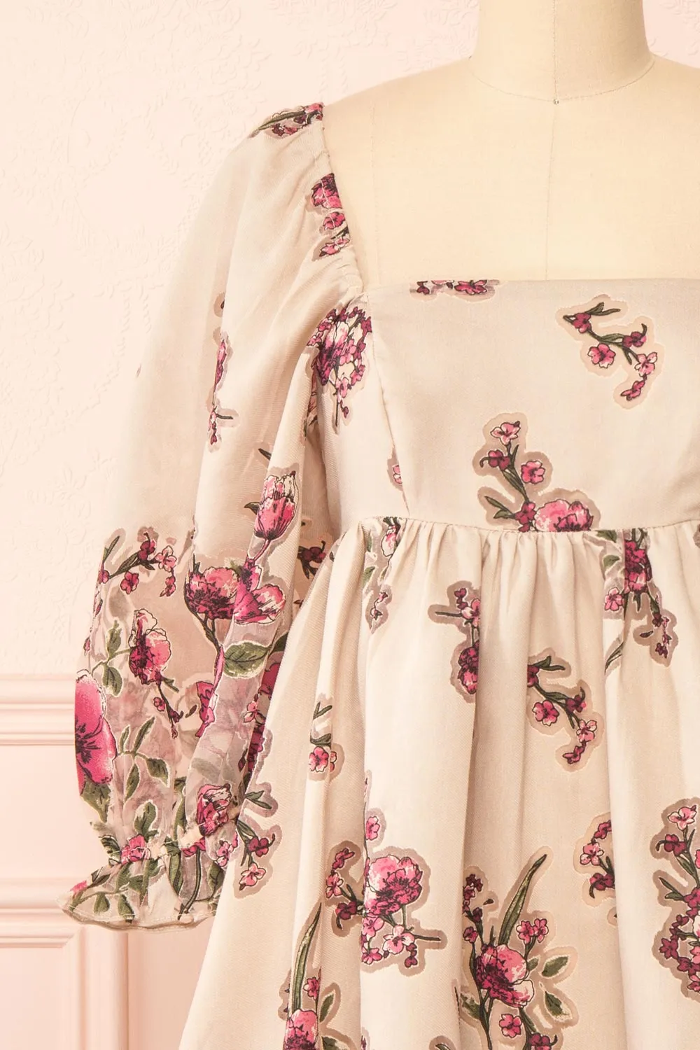 Magnificum | Short Floral Babydoll Dress