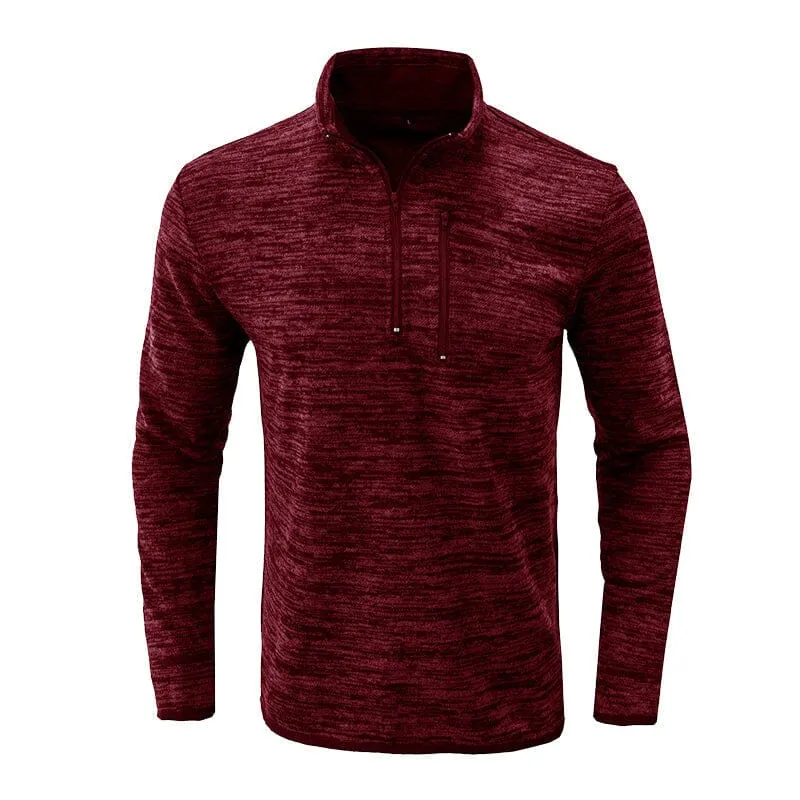 Men's Half Zip Stand Collar Sweatshirt