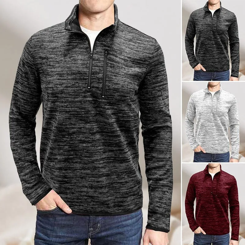 Men's Half Zip Stand Collar Sweatshirt