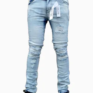 Men's Heavy Denim Ice Blue Jeans Pant