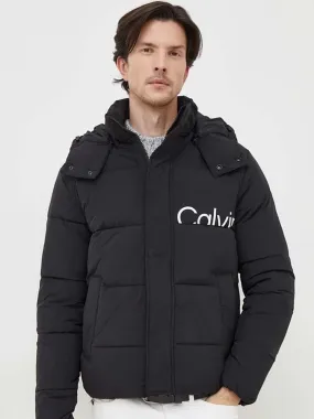 Men's Printed Quilted Puffer Jacket,Black