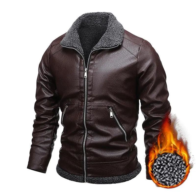 Men's PU Motorcycle Leather Jacket 40191445YM