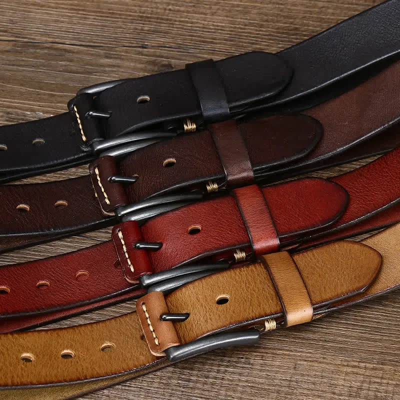 Men's Stylish Retro Glossy Cowboy Leather Belt