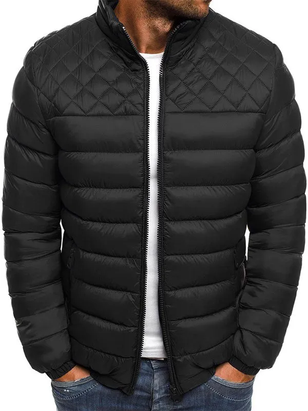 Men's Zipper Quilted Down Jacket