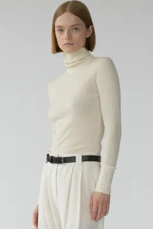 MEYER TURTLENECK - OFF WHITE - WOOL/SILK