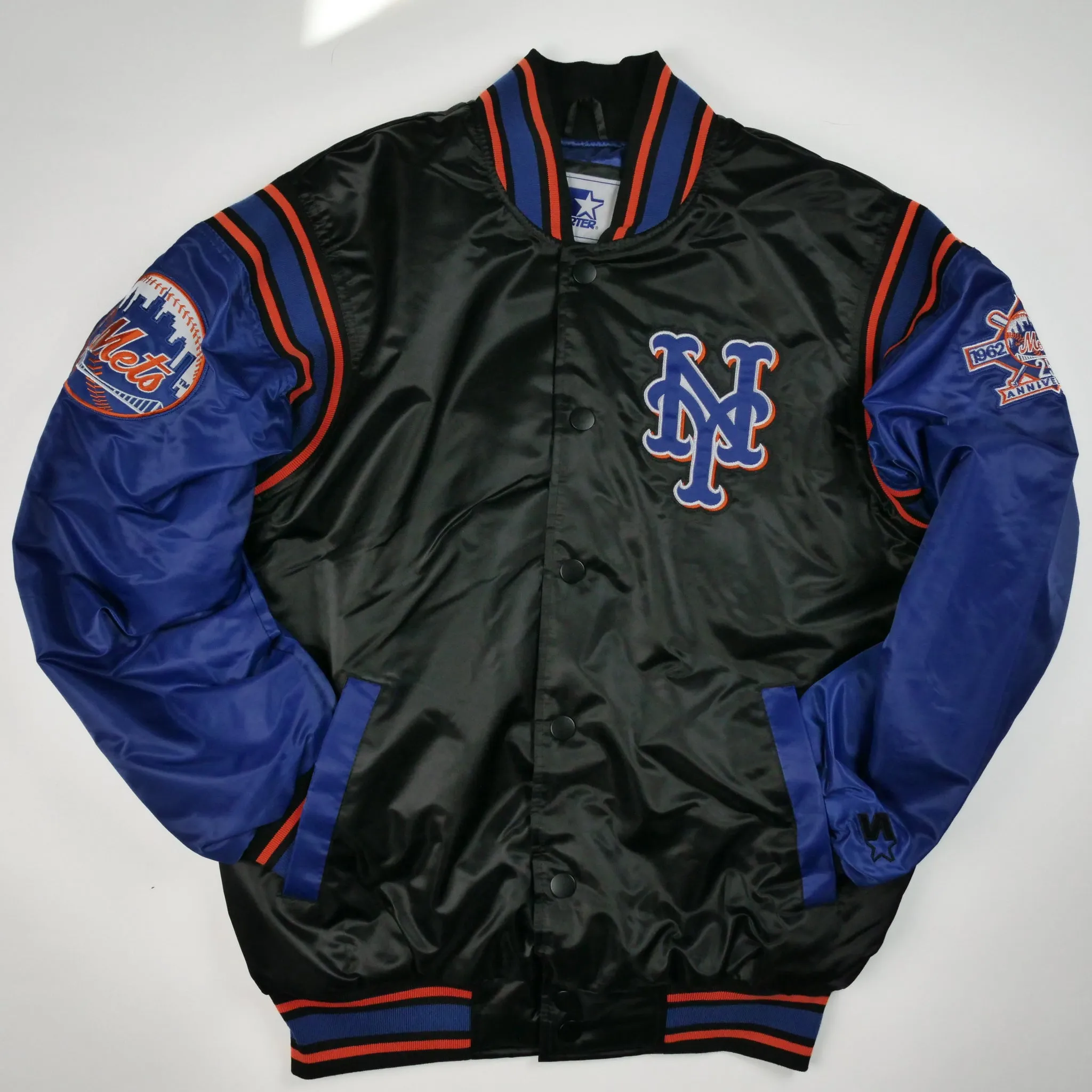 MLB Starter Satin Jacket Custom Exclusive New York Mets (Black Alternate)