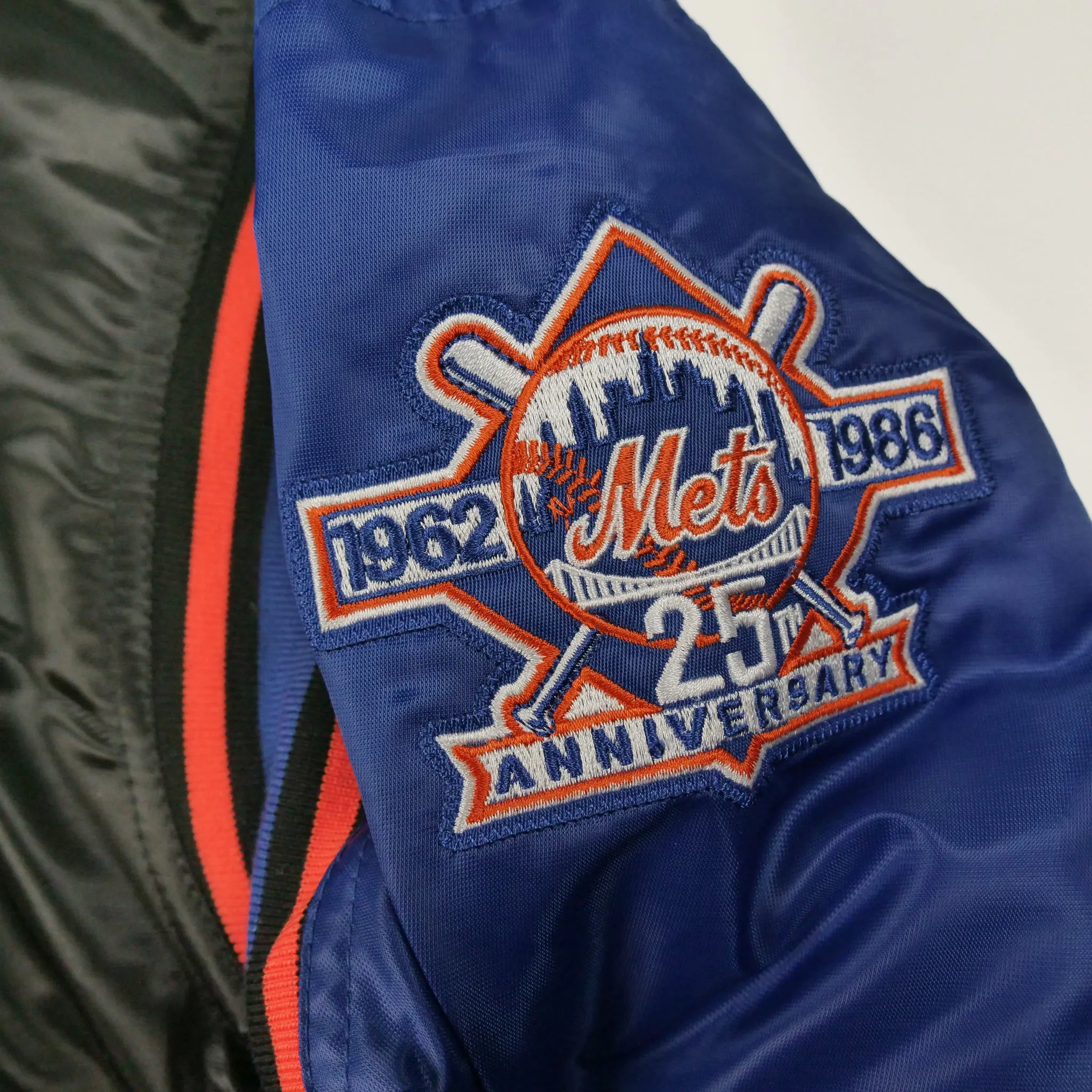 MLB Starter Satin Jacket Custom Exclusive New York Mets (Black Alternate)