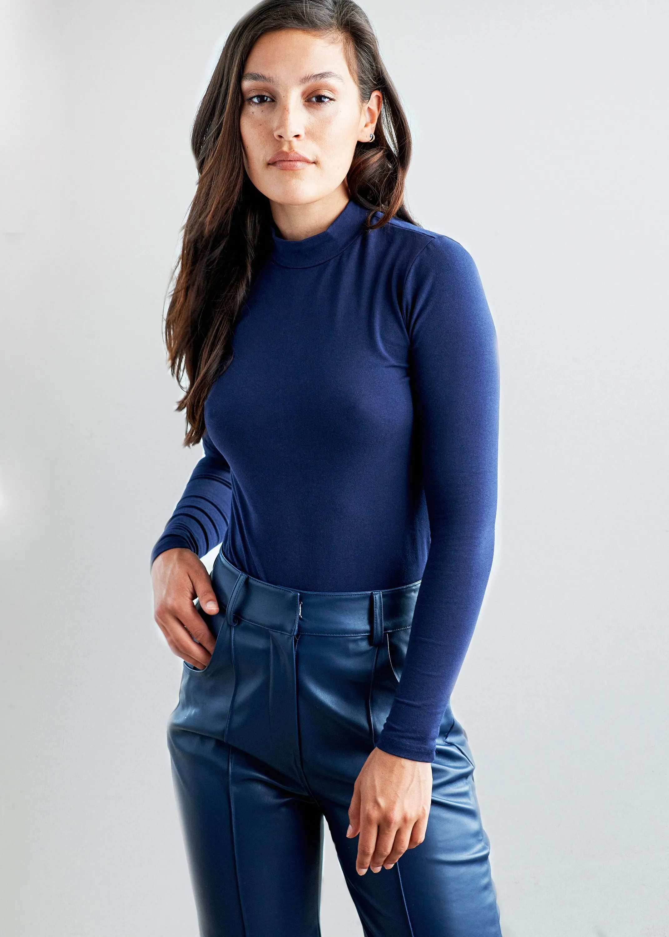 Mock Neck Long Sleeve Turtleneck