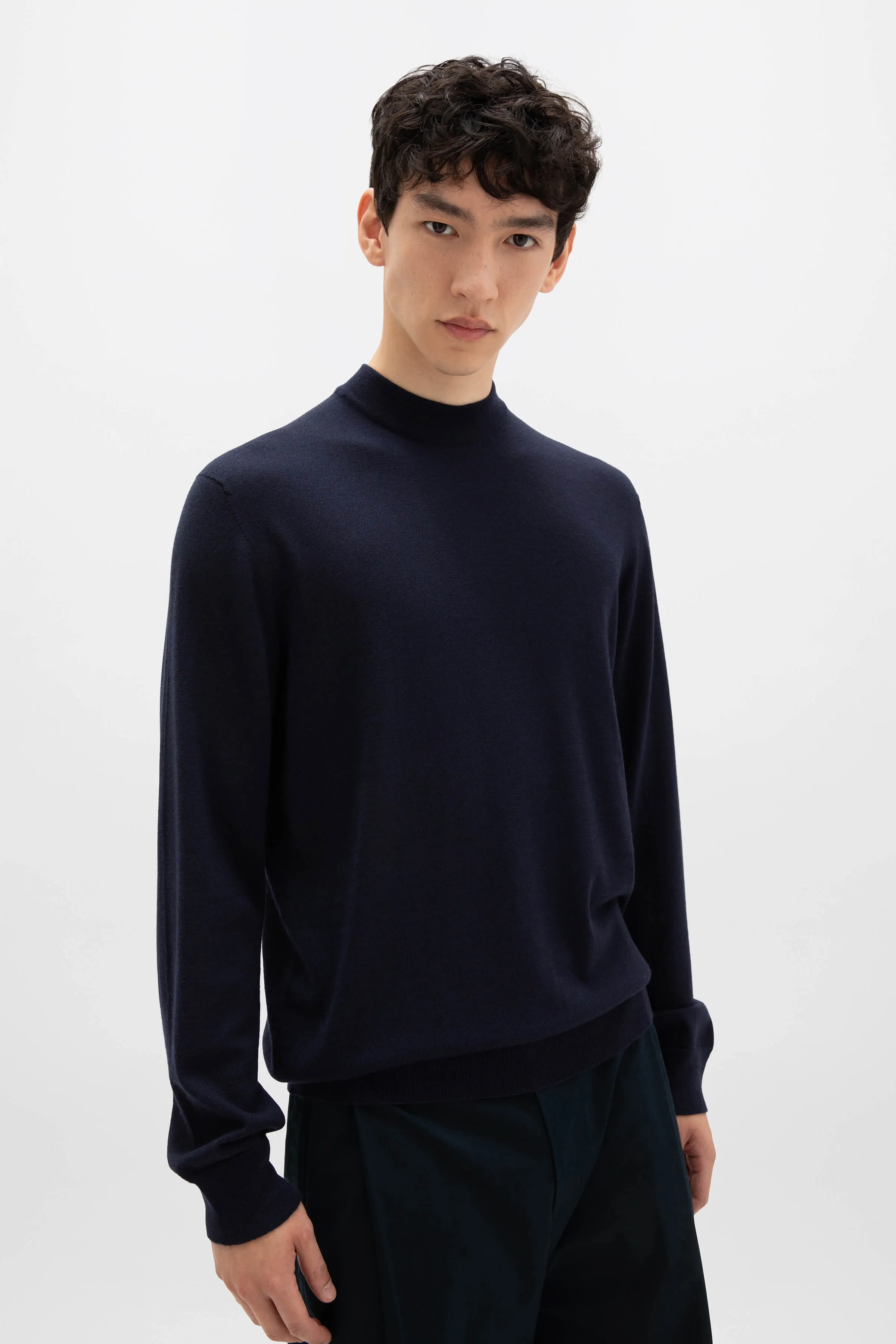 Mock Turtle Neck Merino Jumper