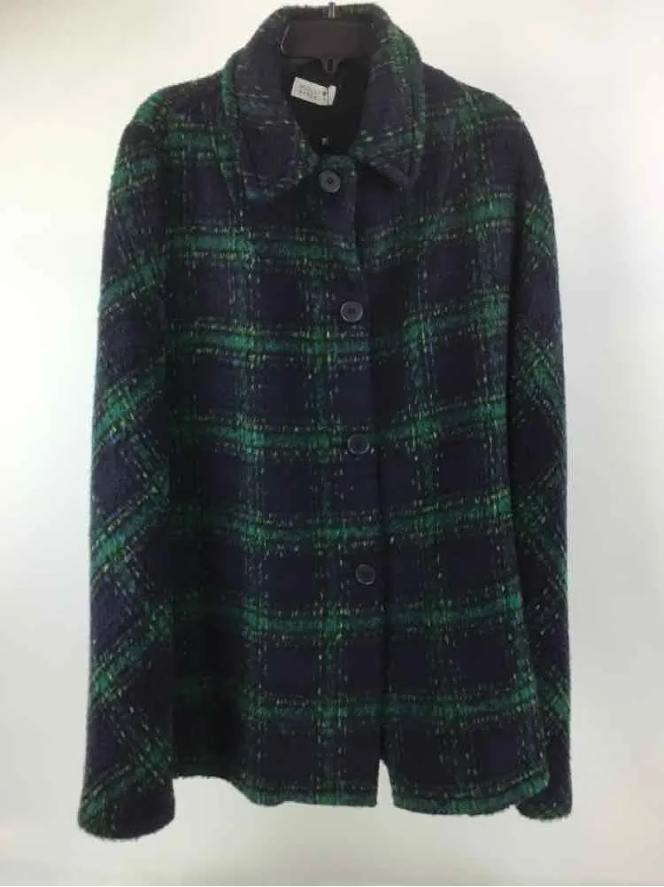 Molly Bracken Size One Size Blue/green NWT Plaid Cape