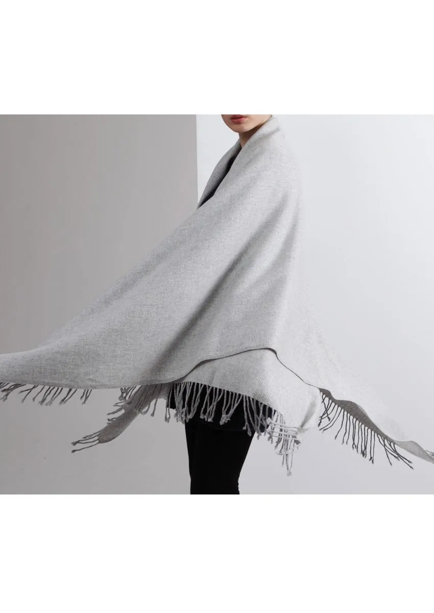 Mongolia 100% cashmere woven throw/cape