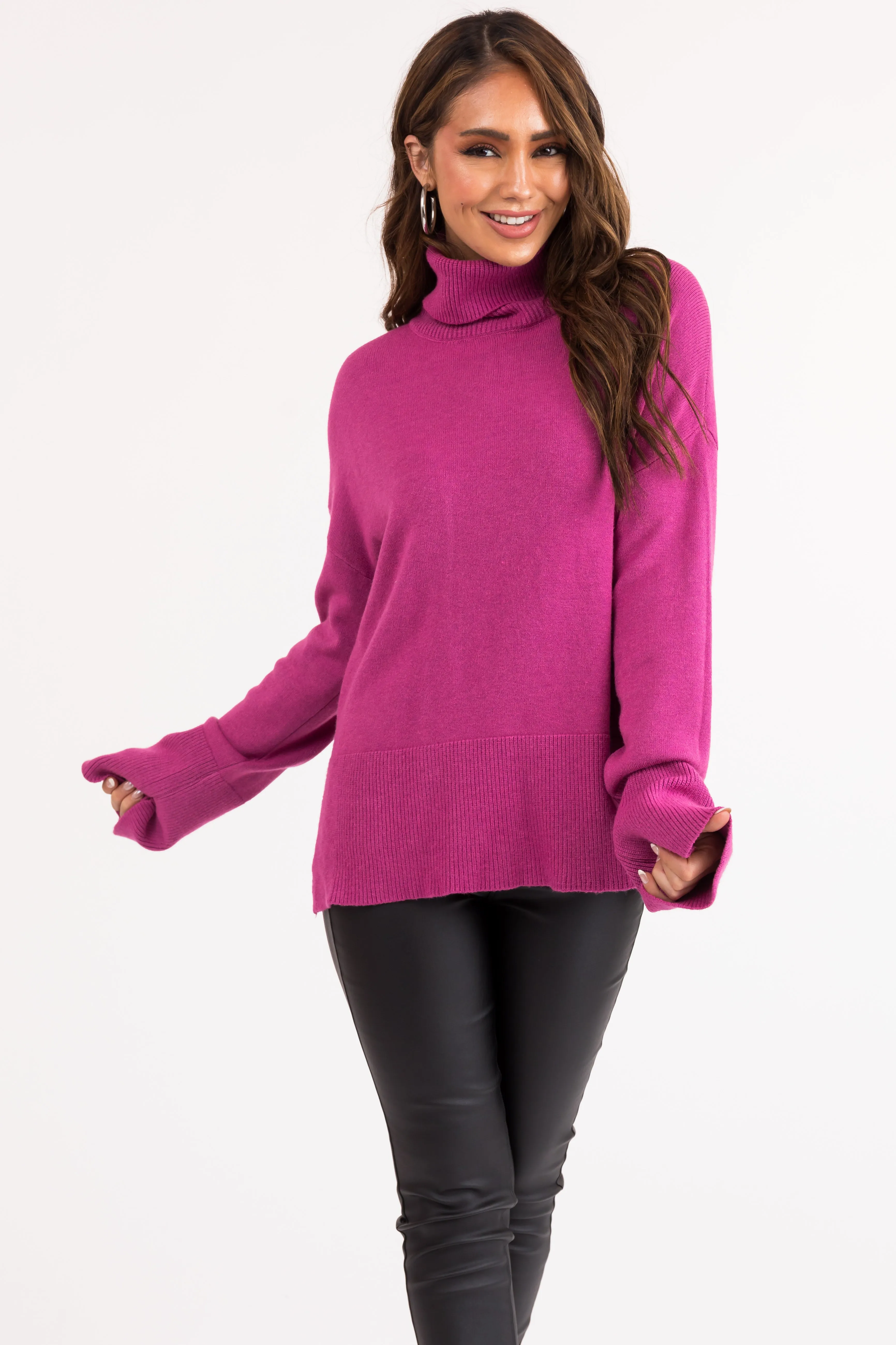 Mulberry Buttery Soft Turtleneck Sweater