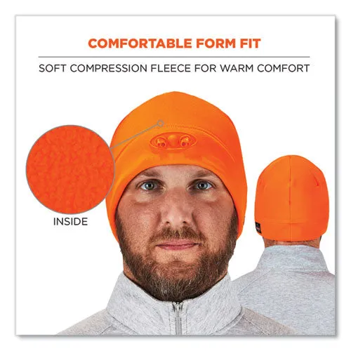 N-ferno 6804 Skull Cap Winter Hat With Led Lights, One Size Fits Most, Orange, Ships In 1-3 Business Days