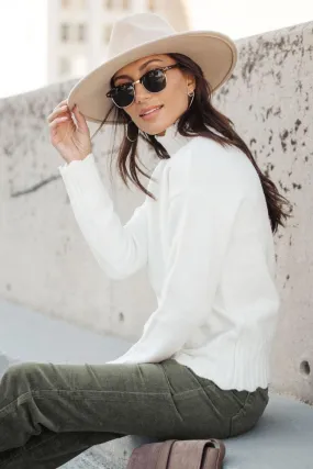 Natalie Turtleneck Sweater in Ivory