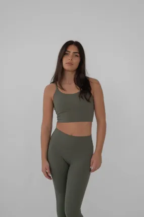 Neaty Tank Top - Olive Green