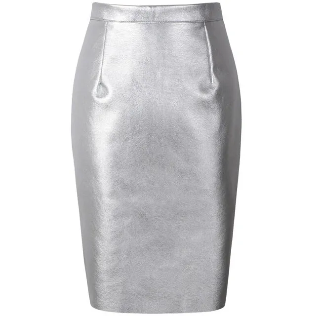 Neophil 2017 Sexy Faux Fur Leather Pu High Waist Midi Women Pencil Skirts Pink Office Wrap Bodycon Short Girls Tutu Saia S08019