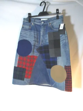 NEW JUNYA WATANABE COMME DES GARCONS Denim Patchwork Skirt M NWT