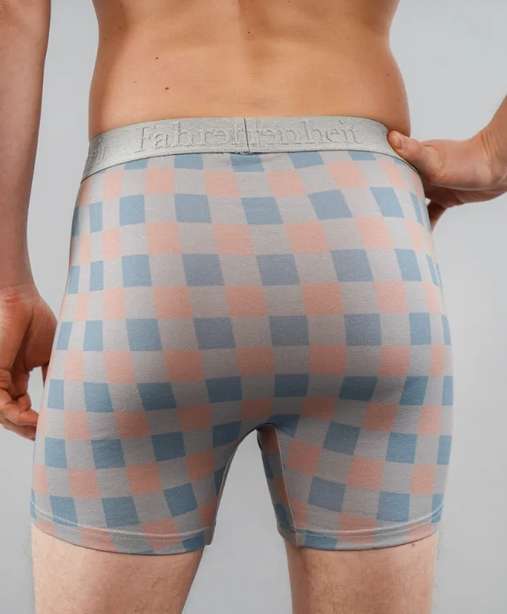 Newman Boxer Brief | Grey Checkerboard