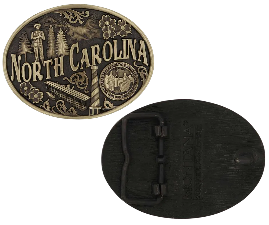 North Carolina State Buckle