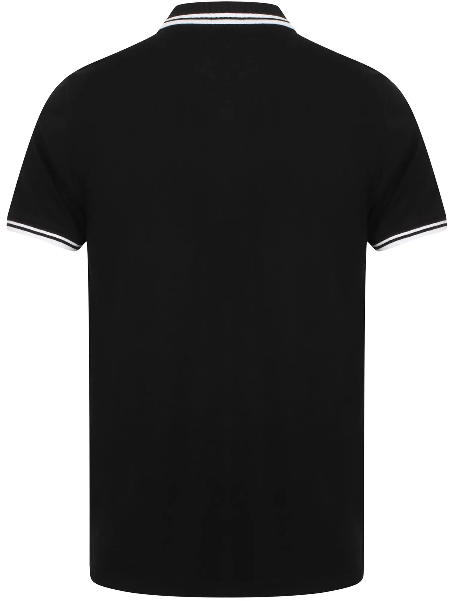 Nova Cotton Pique Polo Shirt In Black - South Shore