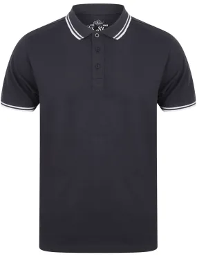 Nova Cotton Pique Polo Shirt In Midnight Blue - South Shore