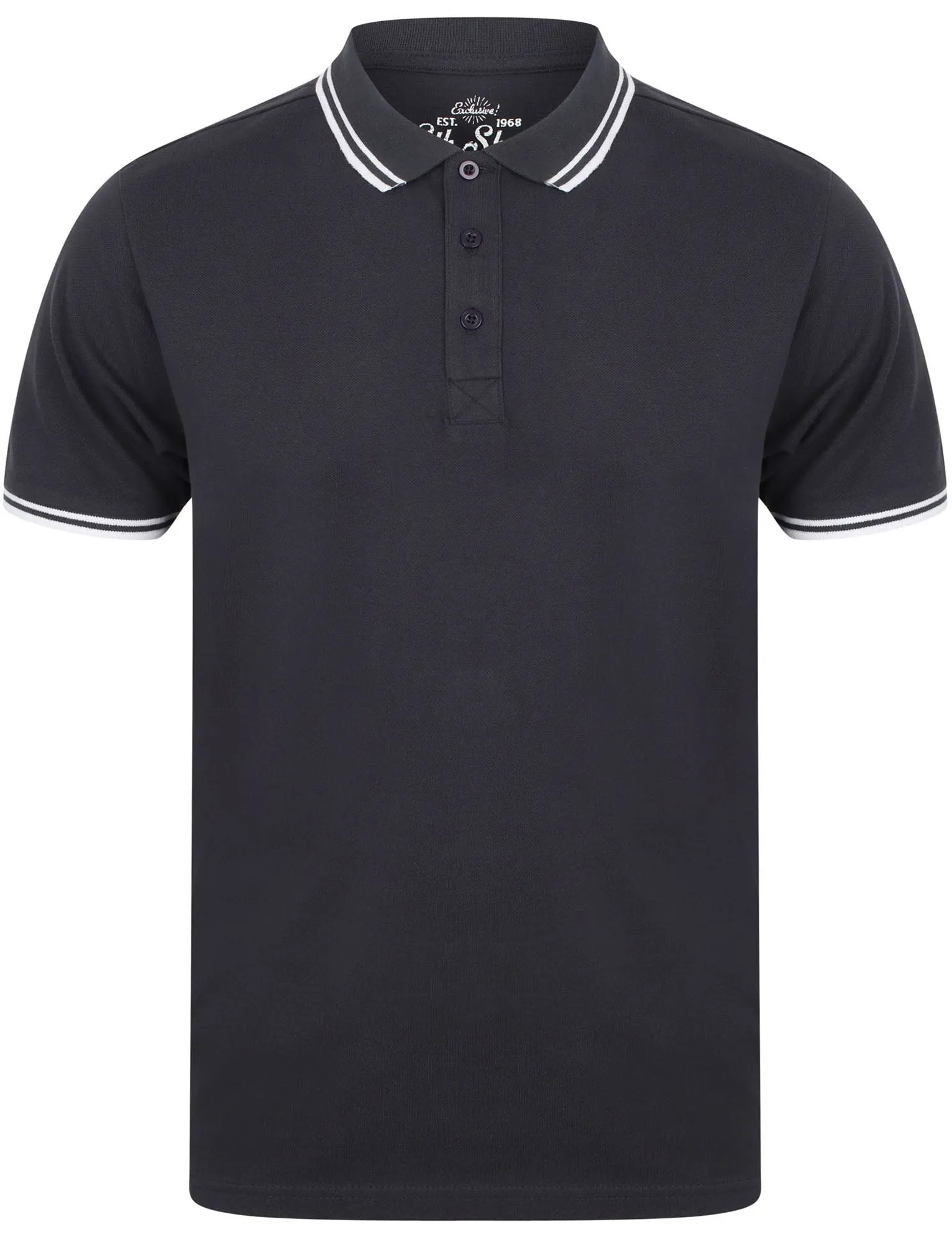 Nova Cotton Pique Polo Shirt In Midnight Blue - South Shore