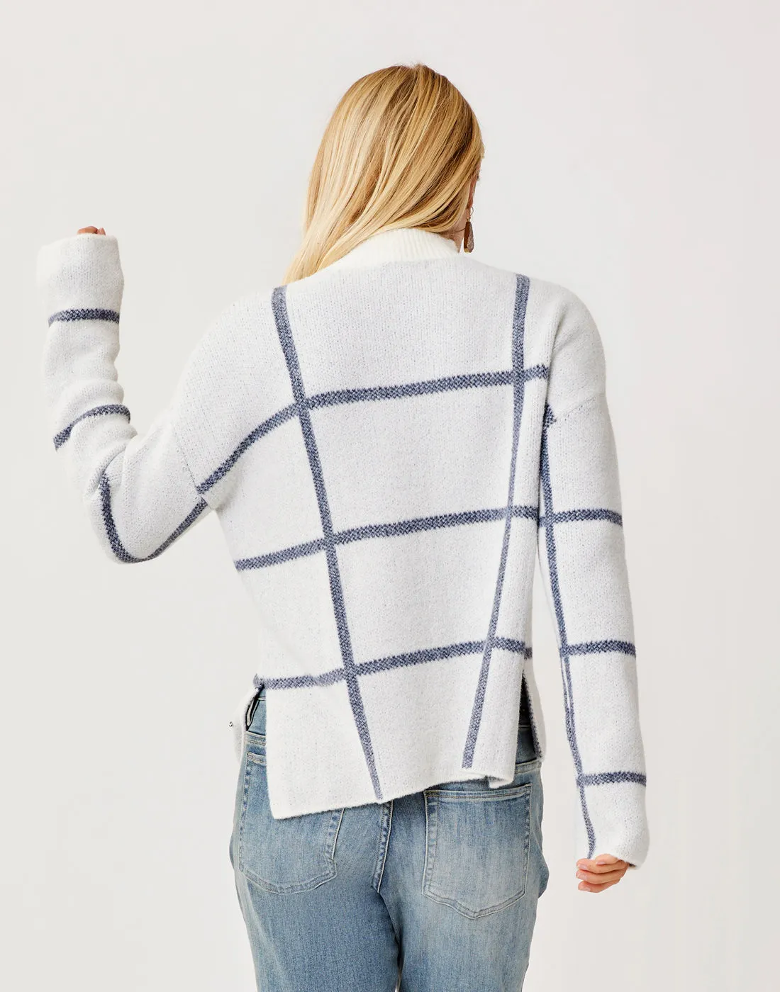 Olivia Plush Sweater: Cloud Birdseye - FINAL SALE