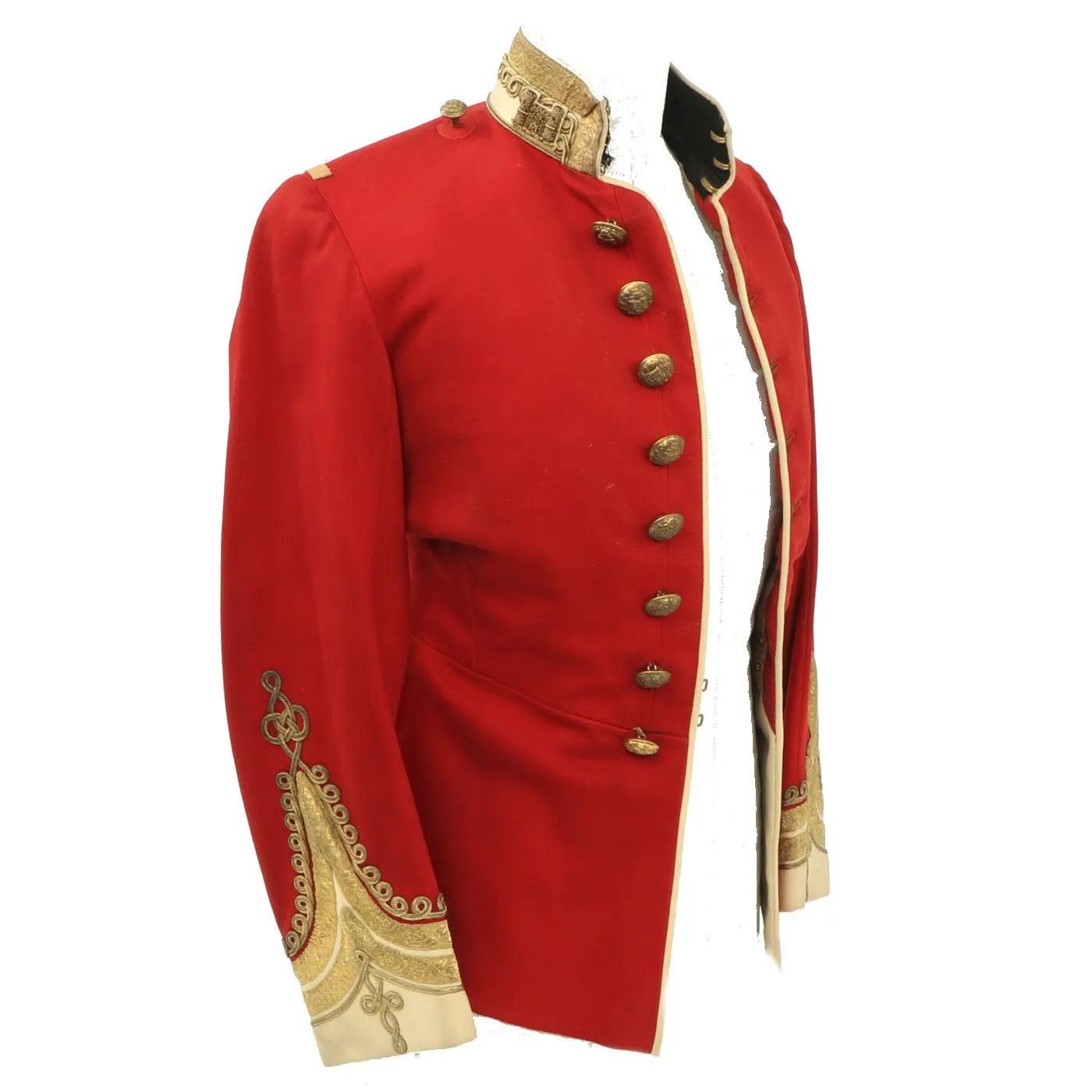 Original British Victorian Era Suffolk Regiment Scarlet Officer's Dress Tunic