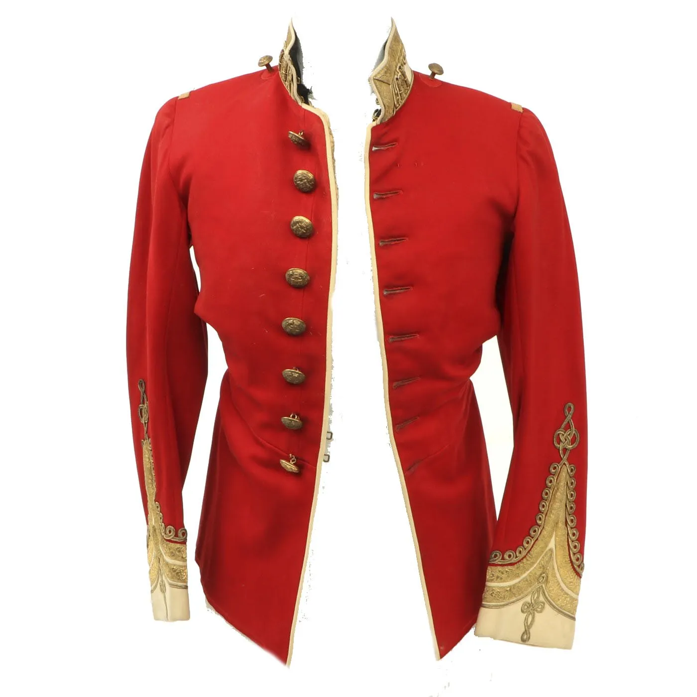 Original British Victorian Era Suffolk Regiment Scarlet Officer's Dress Tunic