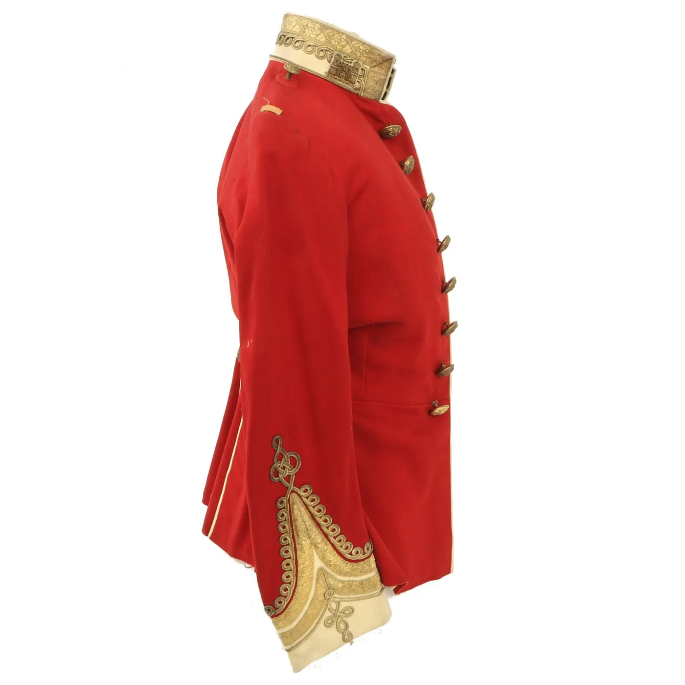 Original British Victorian Era Suffolk Regiment Scarlet Officer's Dress Tunic