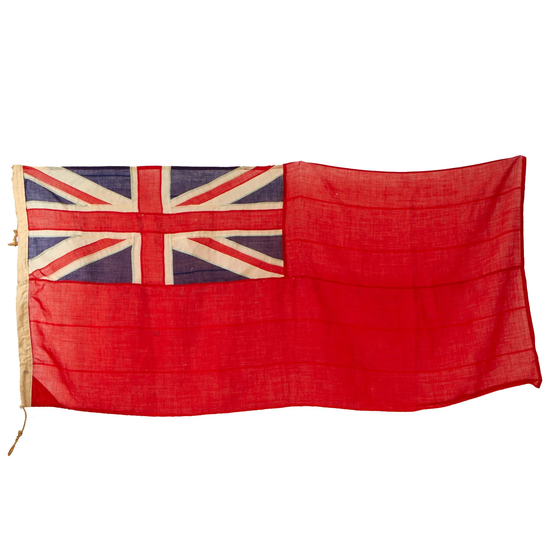 Original British WWII Dunkirk Evacuation Red Ensign Stern Flag and Uniform Grouping For Robert Turner, Chief Officer of the Merchant Vessel SS Araluen - With Letter of Provenance From Sister of Turner