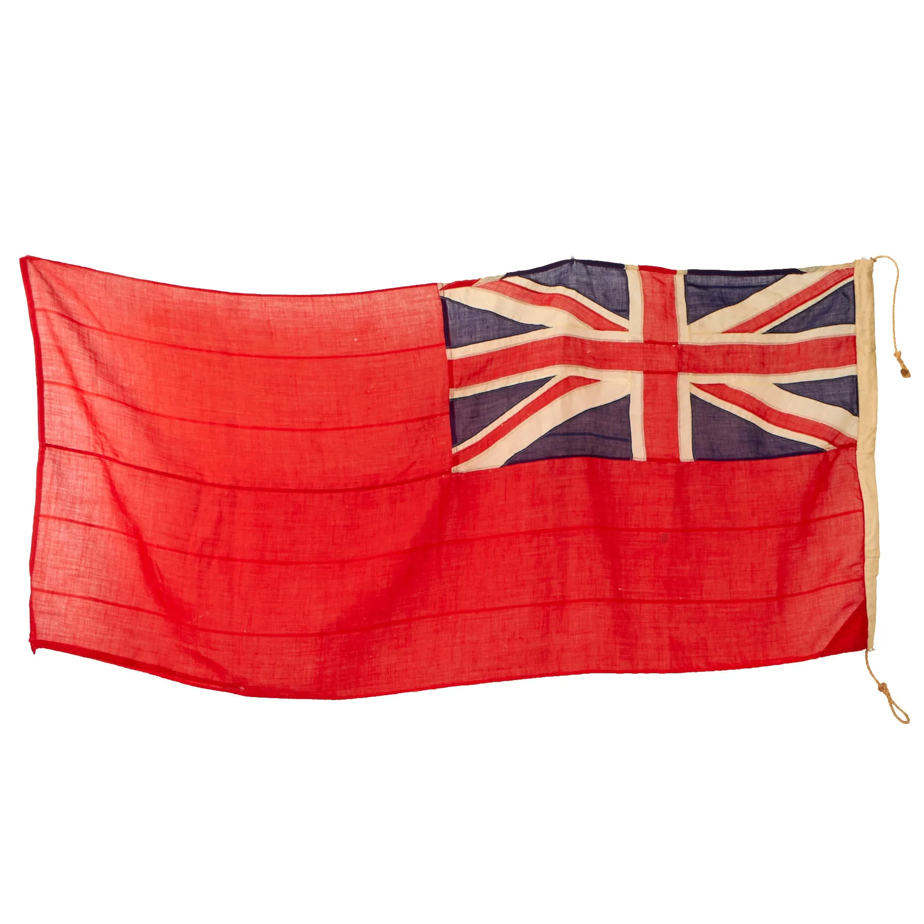 Original British WWII Dunkirk Evacuation Red Ensign Stern Flag and Uniform Grouping For Robert Turner, Chief Officer of the Merchant Vessel SS Araluen - With Letter of Provenance From Sister of Turner