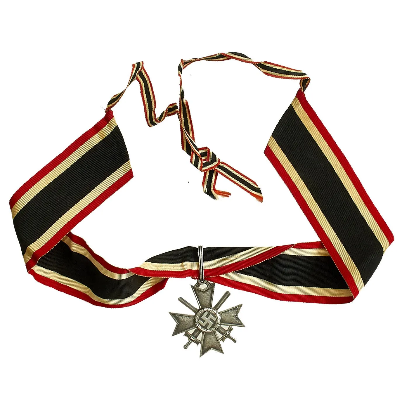 Original German WWII Knight's Cross of the War Merit Cross by Deschler & Sohn with Ribbon - KvK