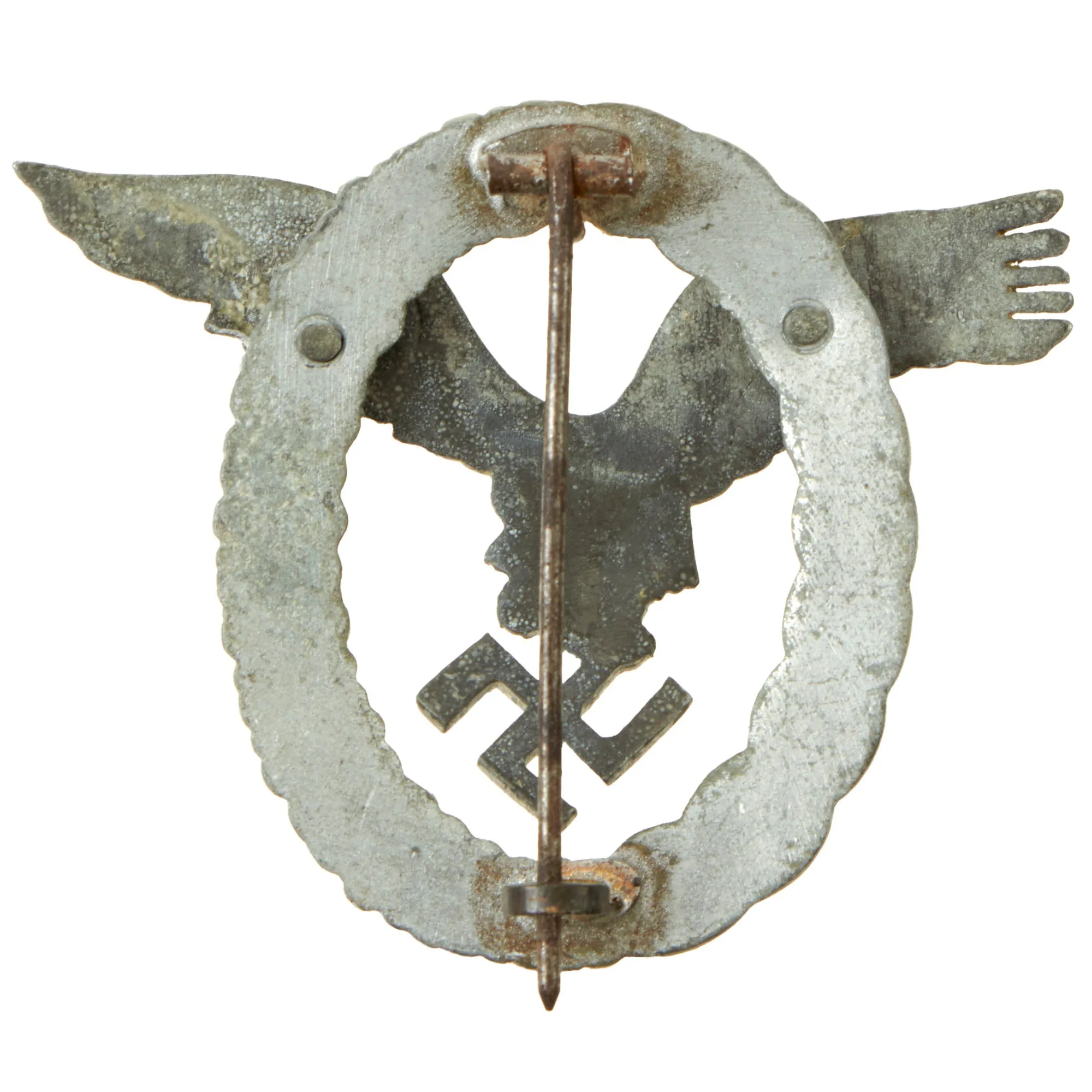 Original German WWII Late War Luftwaffe Pilot's Badge - Unmarked - Flugzeugführerabzeichen