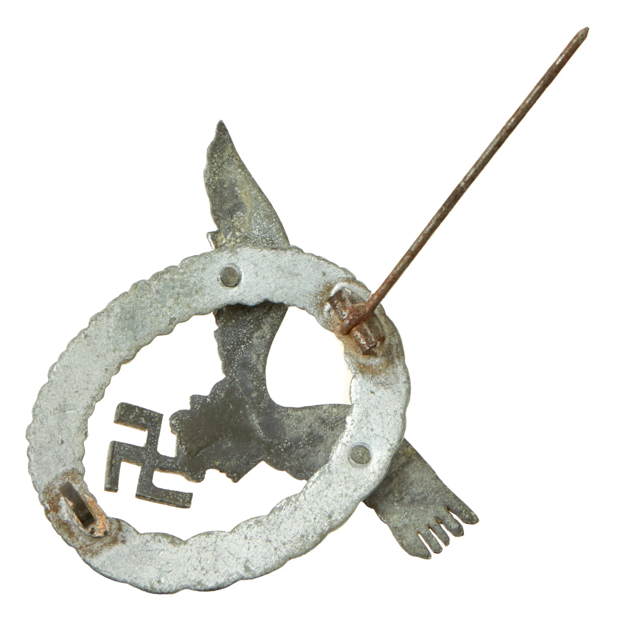 Original German WWII Late War Luftwaffe Pilot's Badge - Unmarked - Flugzeugführerabzeichen