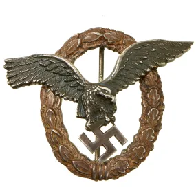 Original German WWII Luftwaffe Pilot's Badge by Brüder Schneider Wien - Flugzeugführerabzeichen