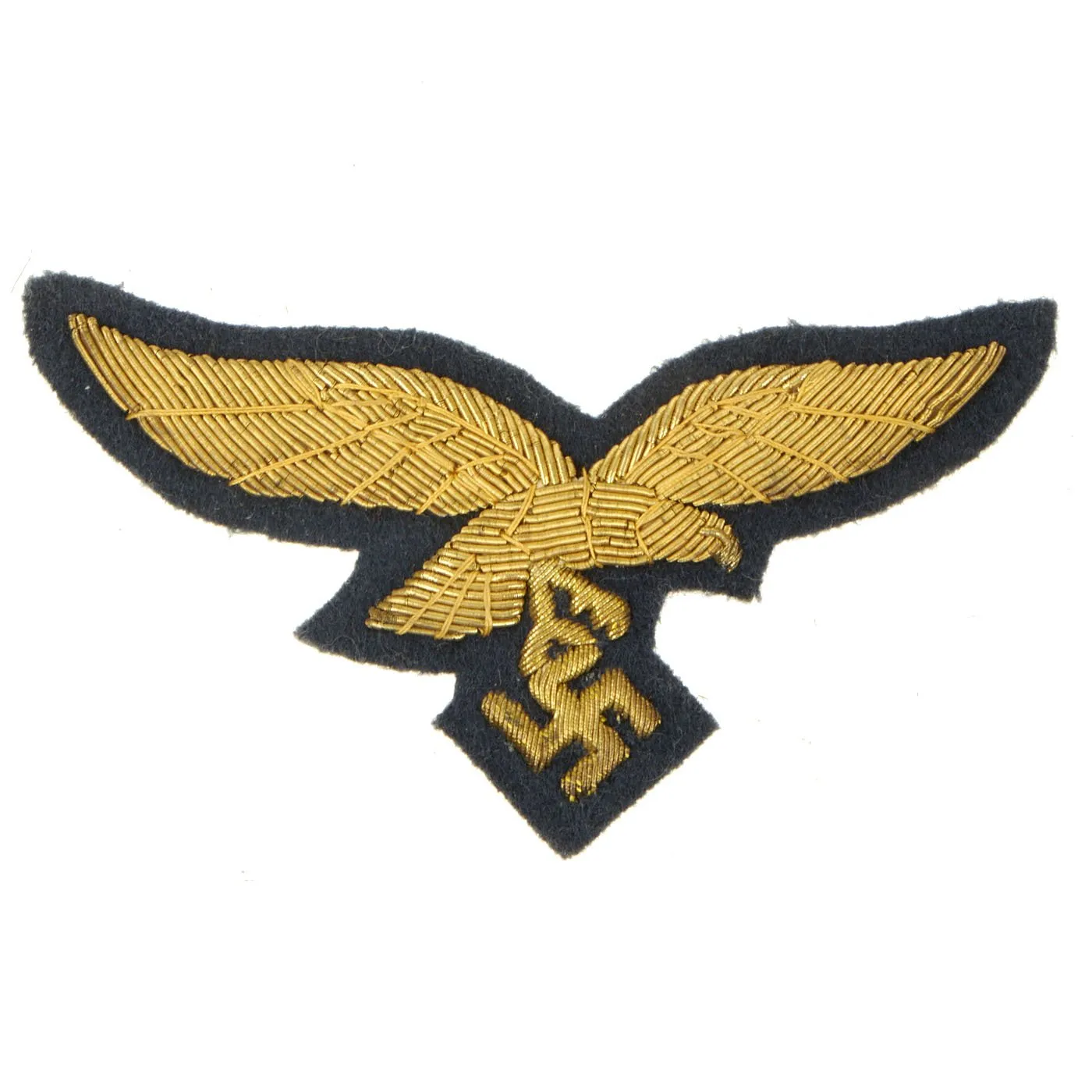 Original German WWII Unissued Luftwaffe Gold Bullion Embroidered General Rank Breast Eagle