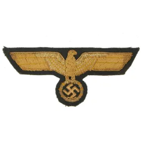 Original German WWII Unissued Wehrmacht Heer Gold Bullion Embroidered General Rank Breast Eagle