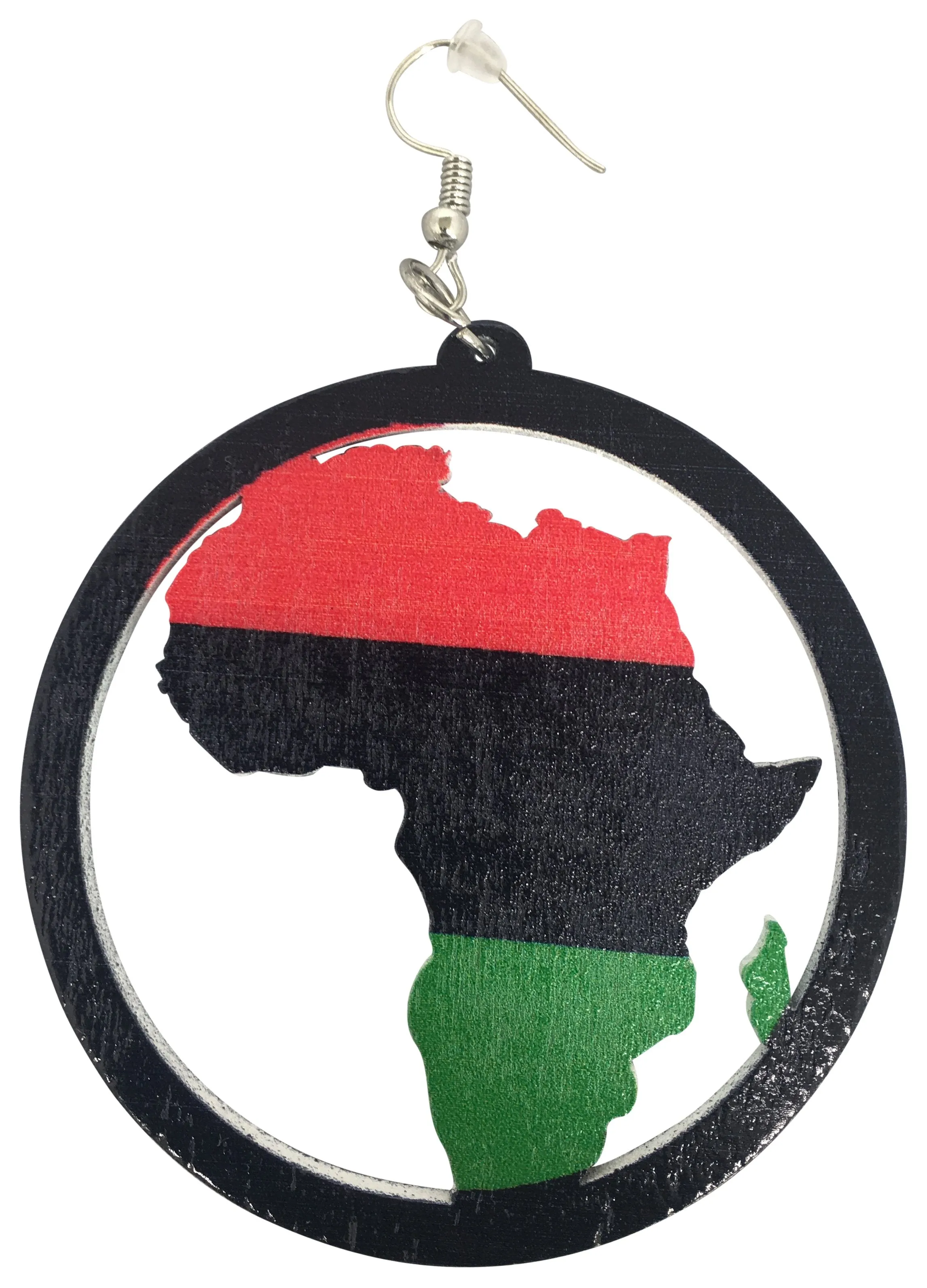 Pan-African Earrings | Africa shaped | African | Natural hair | Afrocentric | jewelry | accessory