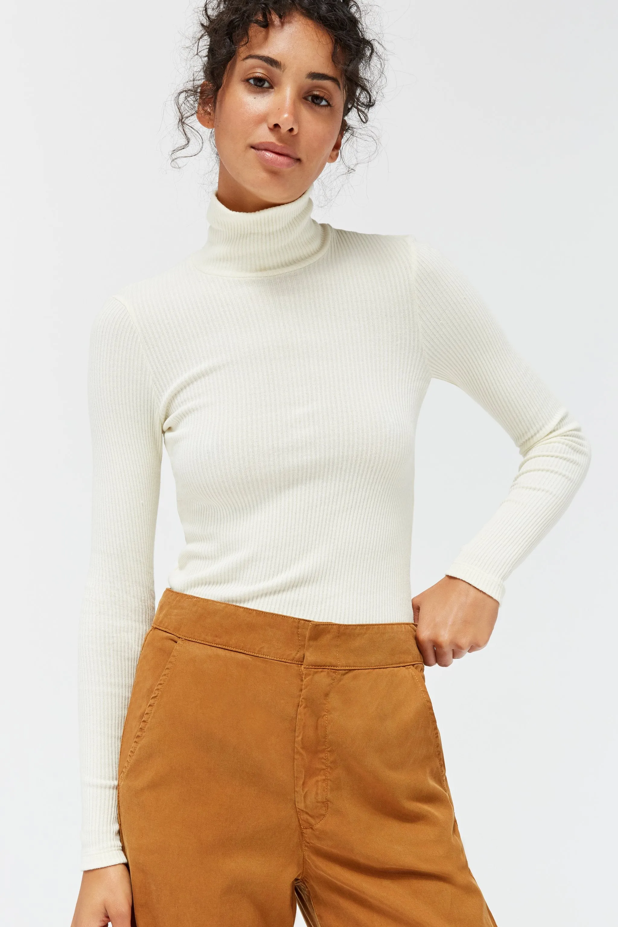 Panna Cotta Sweater Rib Turtleneck