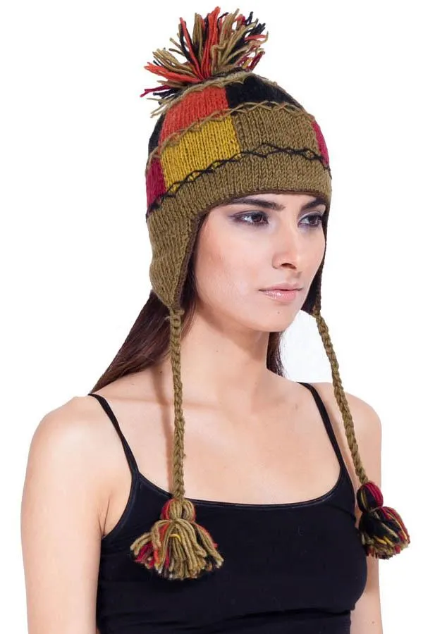 Patch knit Warm Winter Woolen Snow hat