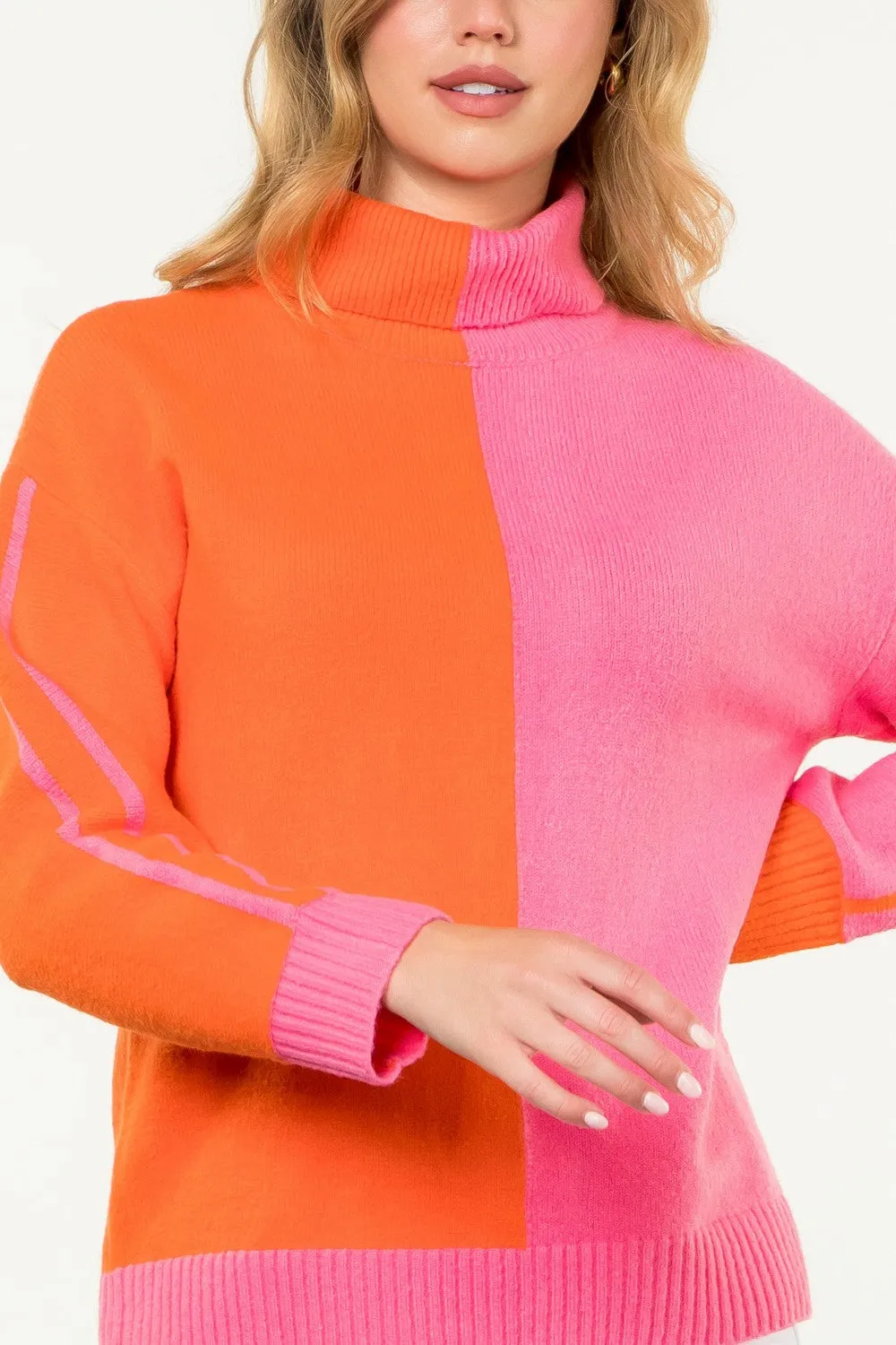 Pink Norma Turtleneck Sweater